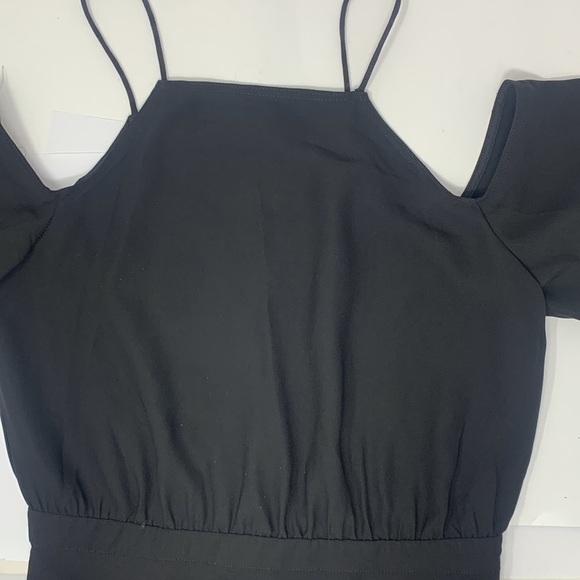 ARMANI EXCHANGE off shoulder Sleeve Dress size 6 Black color with lace - Picture 10 of 13